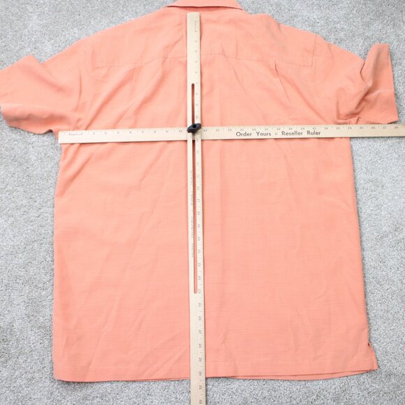 Quiksilver Waterman Shirt Mens Large Orange Comfort Fit Short Sleeve Modal/Poly - Picture 11 of 14